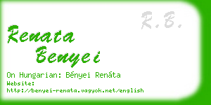 renata benyei business card